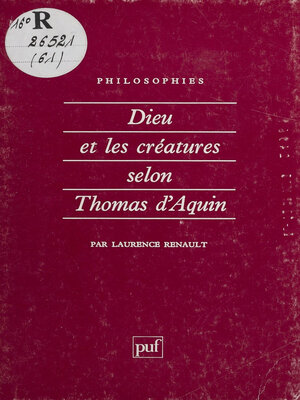 cover image of Dieu et les créatures selon saint Thomas d'Aquin